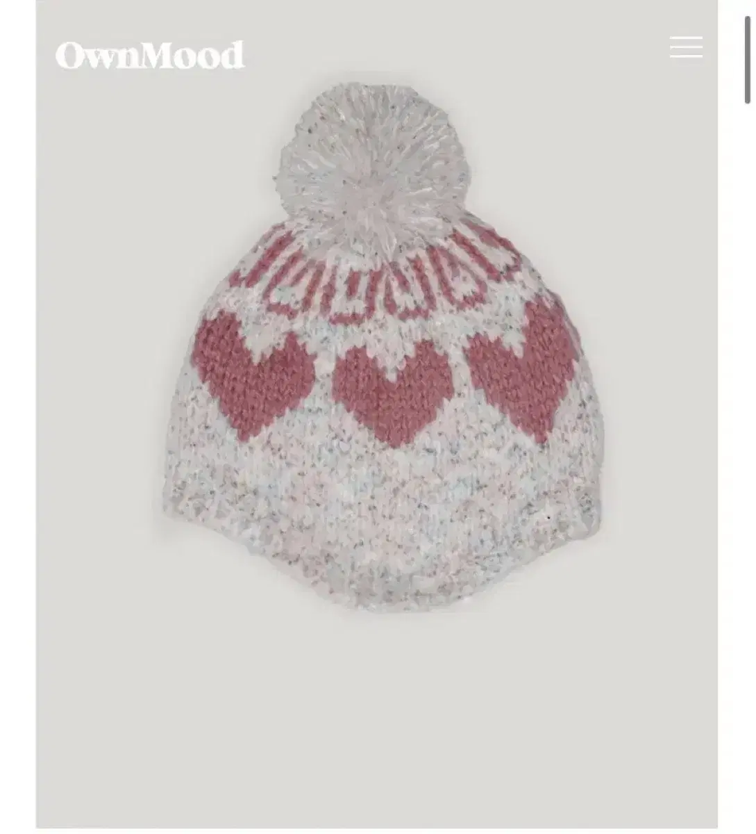 온무드 ownmood FAIRY HEART POM POM BEANIE